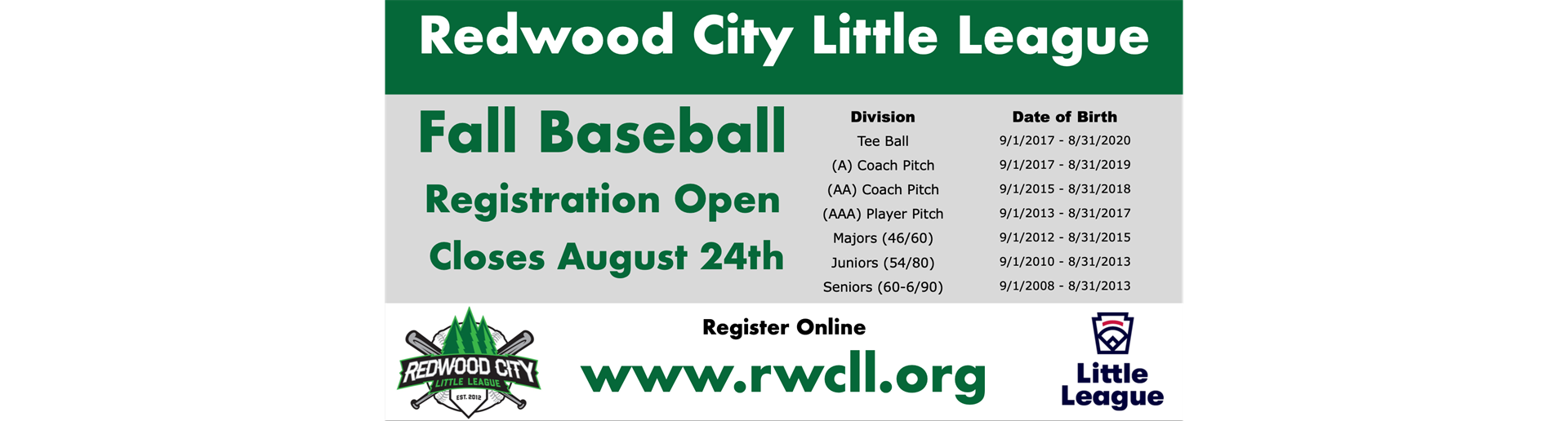 Fall Ball Registration Is Open