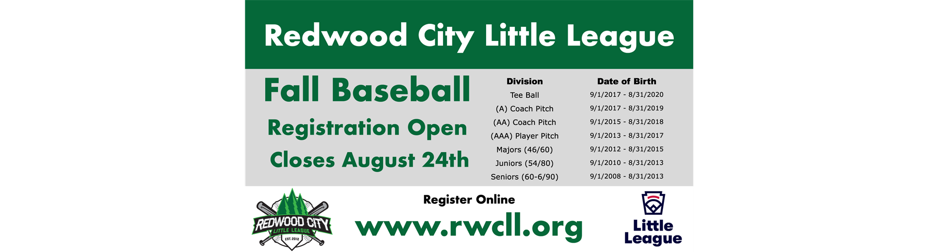 Fall Ball Registration Is Open